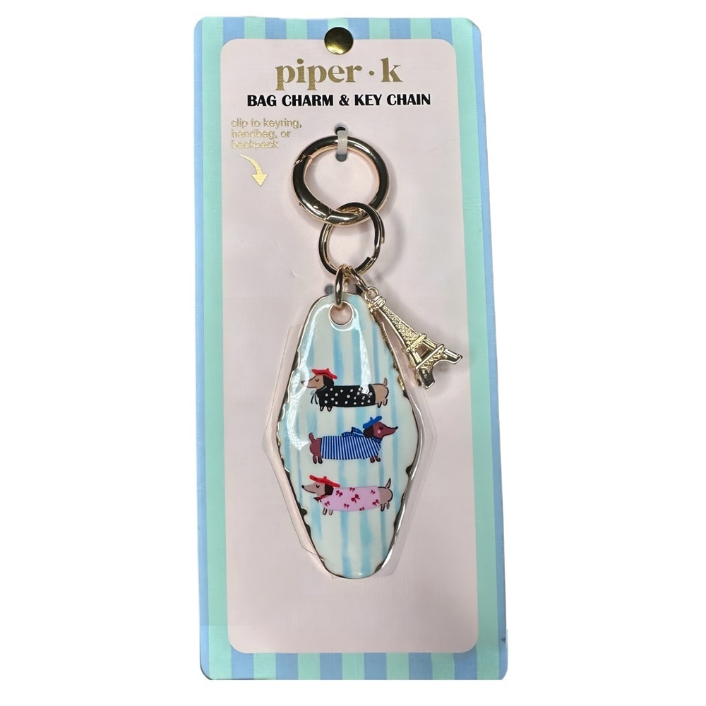 Piper K Dachshund Bag Charm & Key Chain